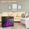 Costway 28'' Electric Fireplace Freestanding & Recessed Heater Log Flame Remote 1350W